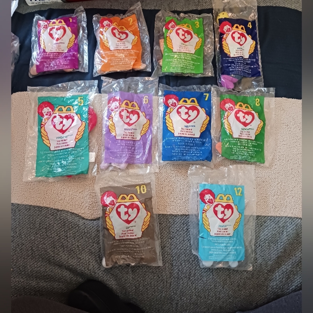 McDonld's Ty Beanie Baby Collection (10 of 12) From 1998 Missing #9 and #11